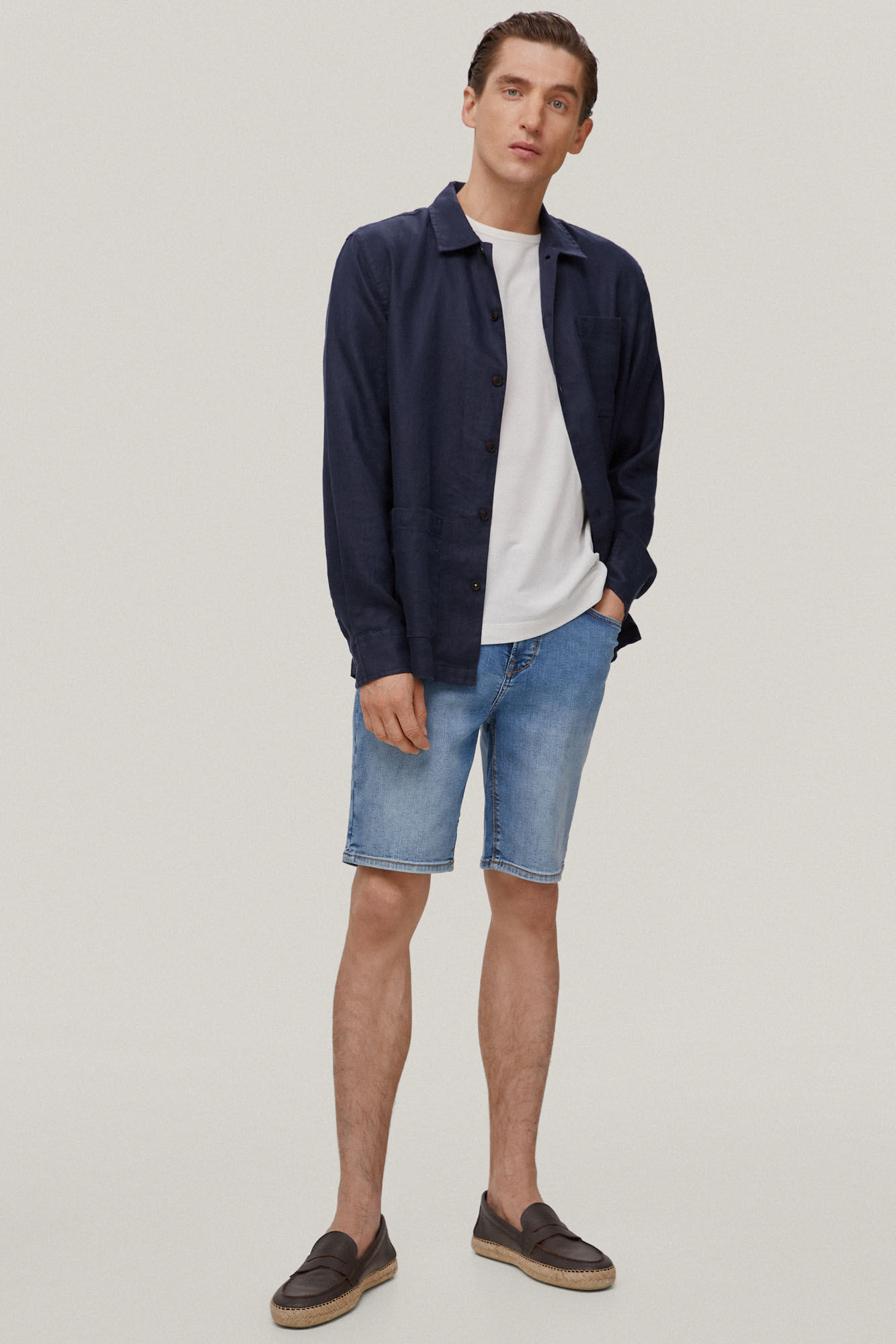 Shorts jeans super leves - Azul