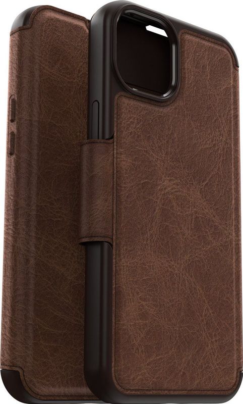 OtterBox - Strada Bookcase - Bruin - Voor Apple iPhone 15 Plus