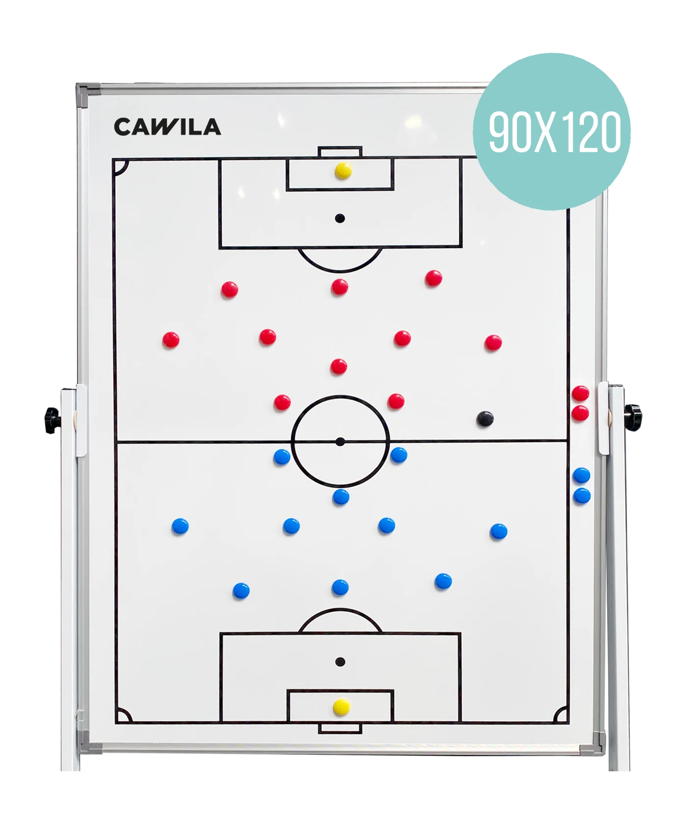 Cawila Taktiktafel Fussball inkl. Tasche| Size: 90 x 120 cm Weiss