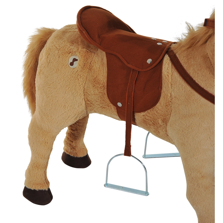 HOMCOM Kinderpferd beige