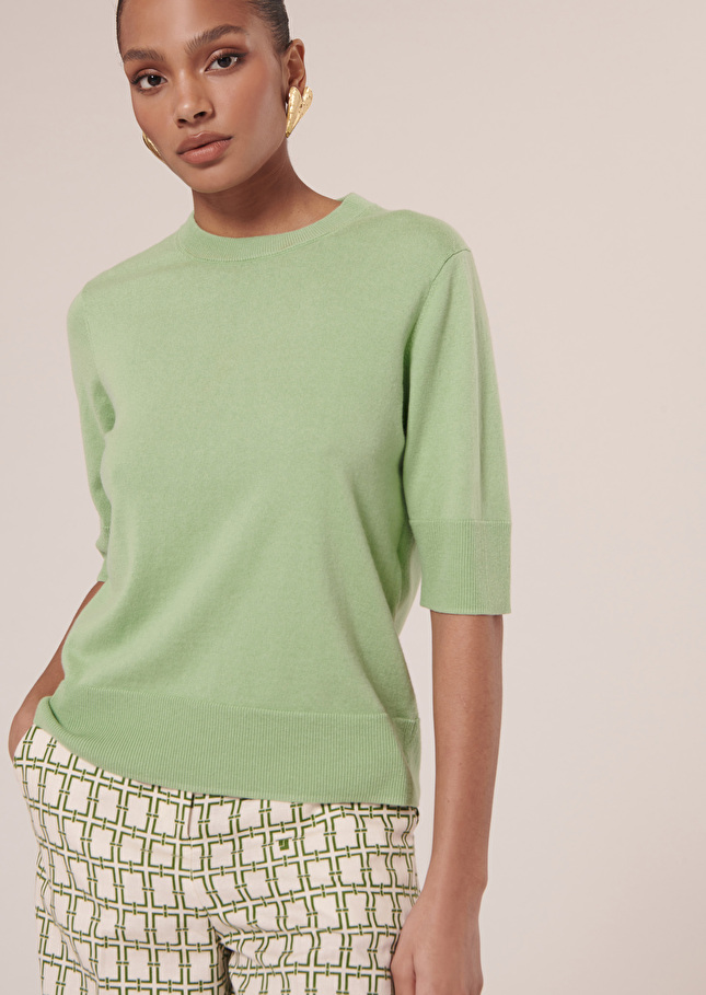 Pull Paolinevert en laine et coton