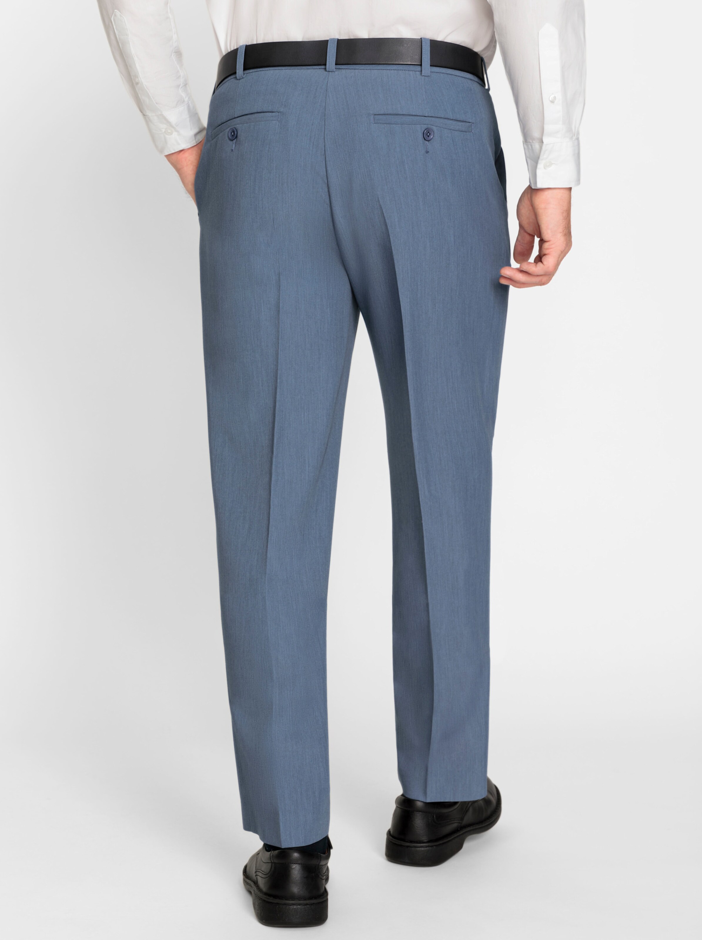 Marco Donati Hose in taubenblau-meliert