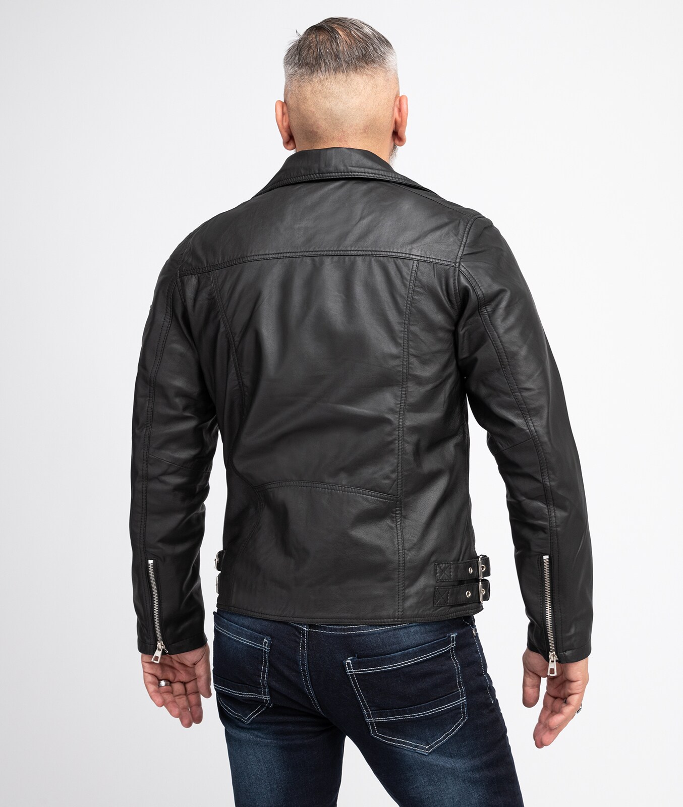 Rock Creek Lederjacke Regular Fit