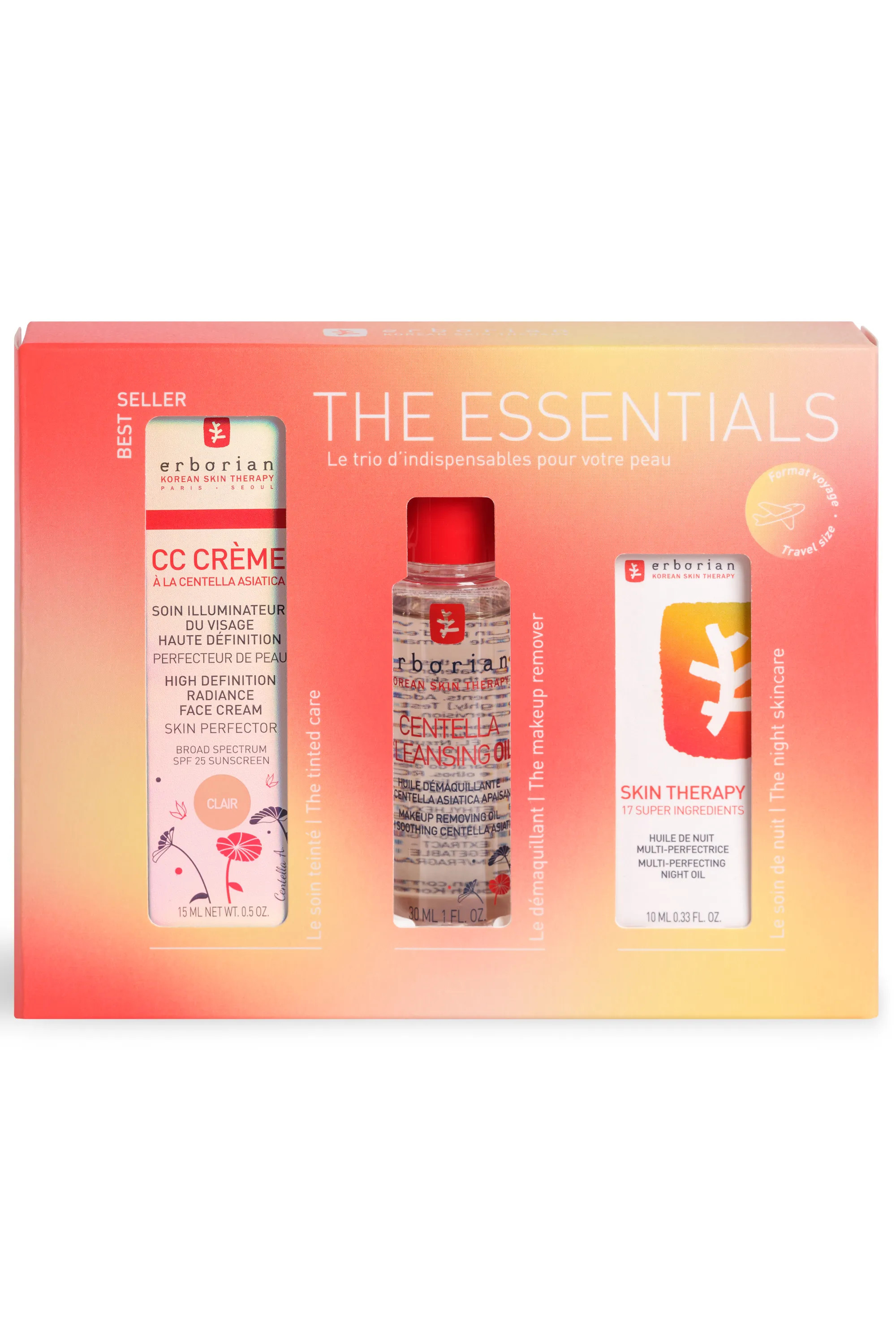 Erborian Coffret CC Crème Claire, Centella Oil & Skin Therapy offert