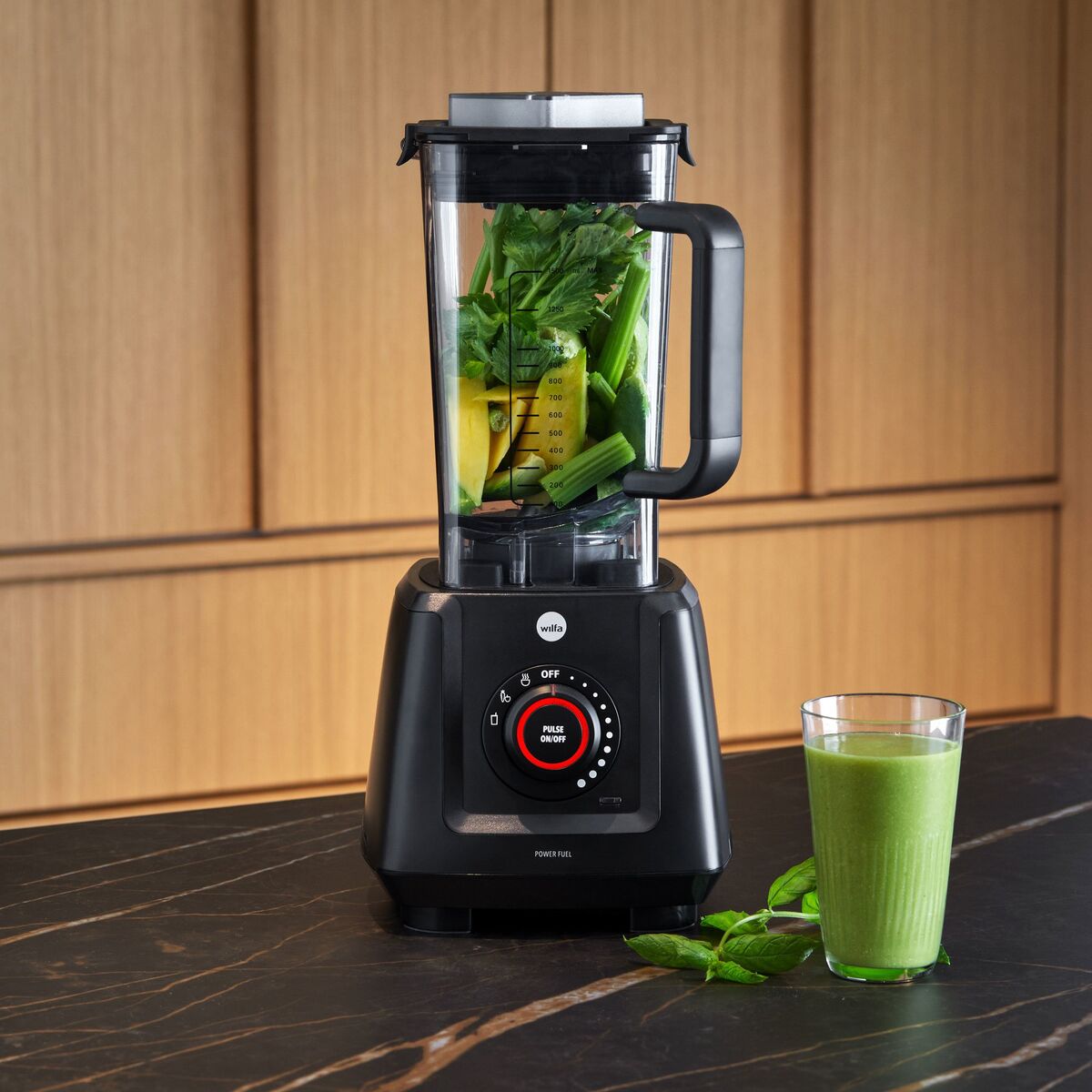 PowerFuel PB2B-1200 blender, matt svart