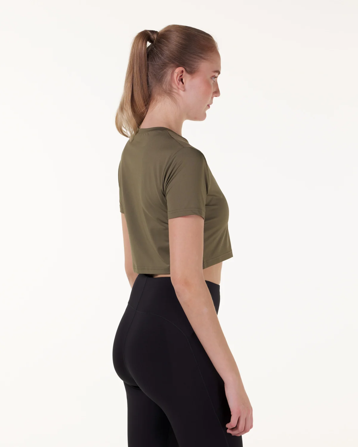 LEVITY Essential Crop T-shirt Green Burnt
