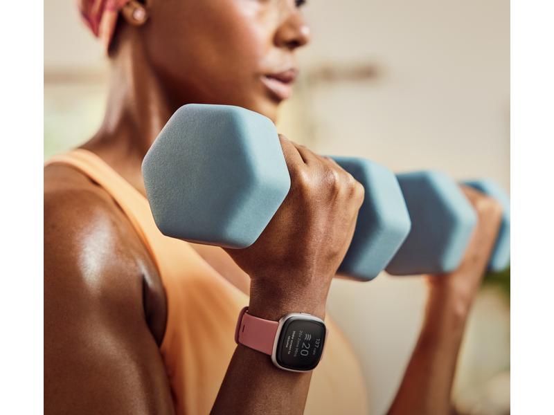 Fitbit GPS-Sportuhr Versa 4 Smartwatch Pink/Rosa GPS-Sportuhr