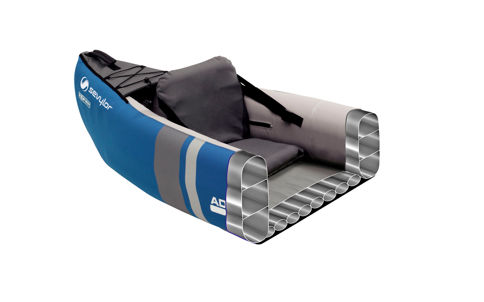 Sevylor Adventure aufblasbarer Kajak 2 Personen 314 x 88 cm