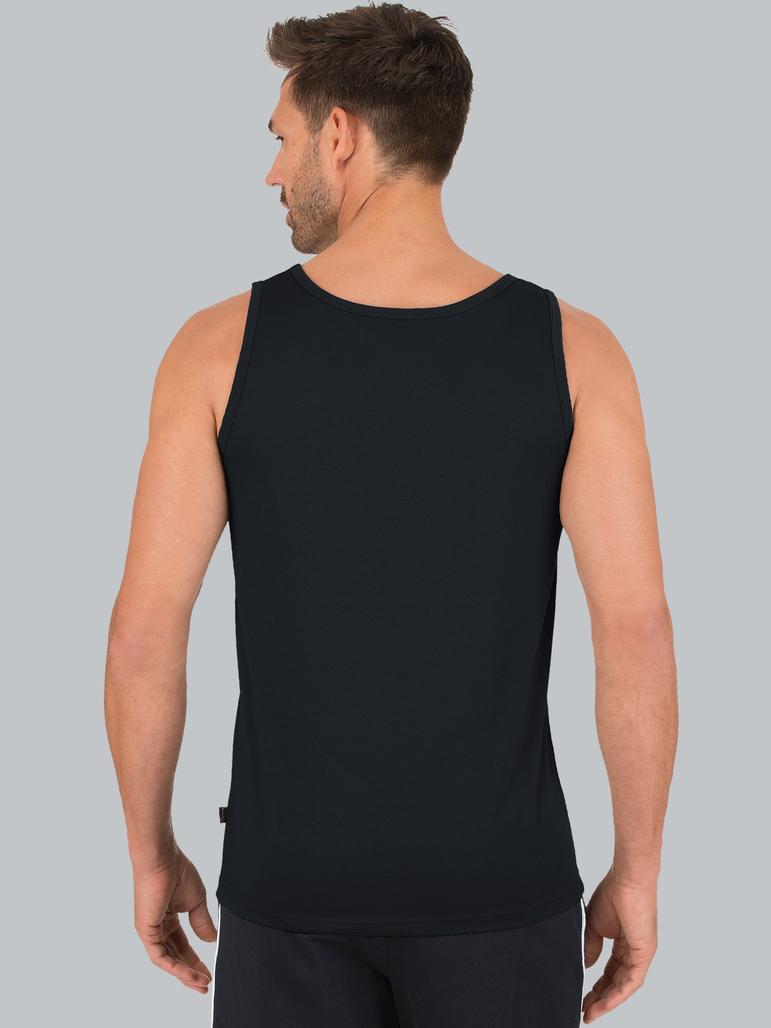Trägershirt aus 100% Baumwolle Schwarz