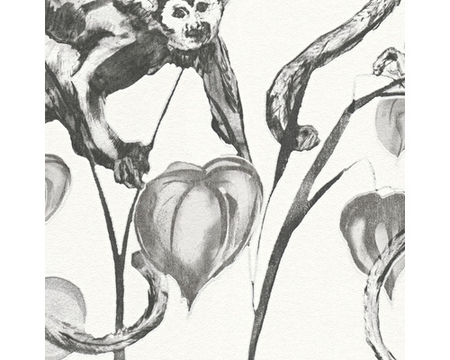 Vliesbehang 37982-1 Michalsky 4 - Verandering is goed Monkey Jungle grijs wit