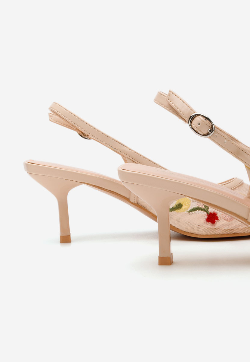Chaussures à talon fin beige Denne