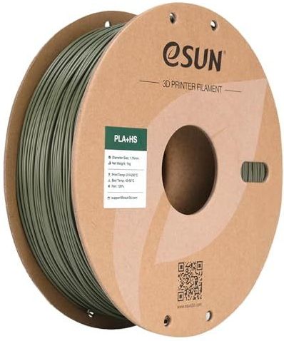 eSUN - PLA+HS - 3D Printer Filament - Olijfgroen - 1.75mm - 1KG Spool