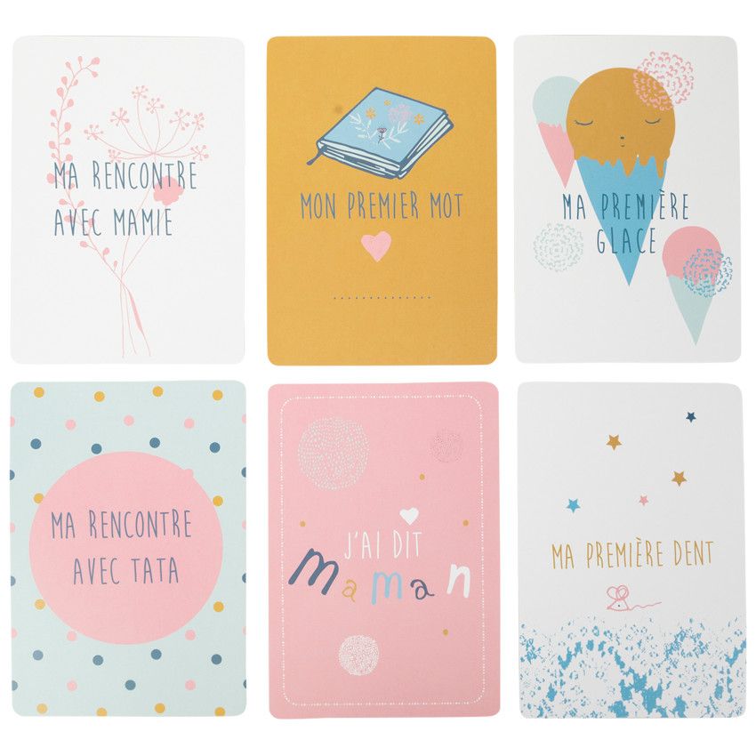 Cartes photo de naissance bébé fille x28 - Rose