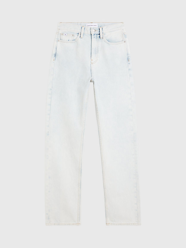 Calça jeans reta de cintura alta