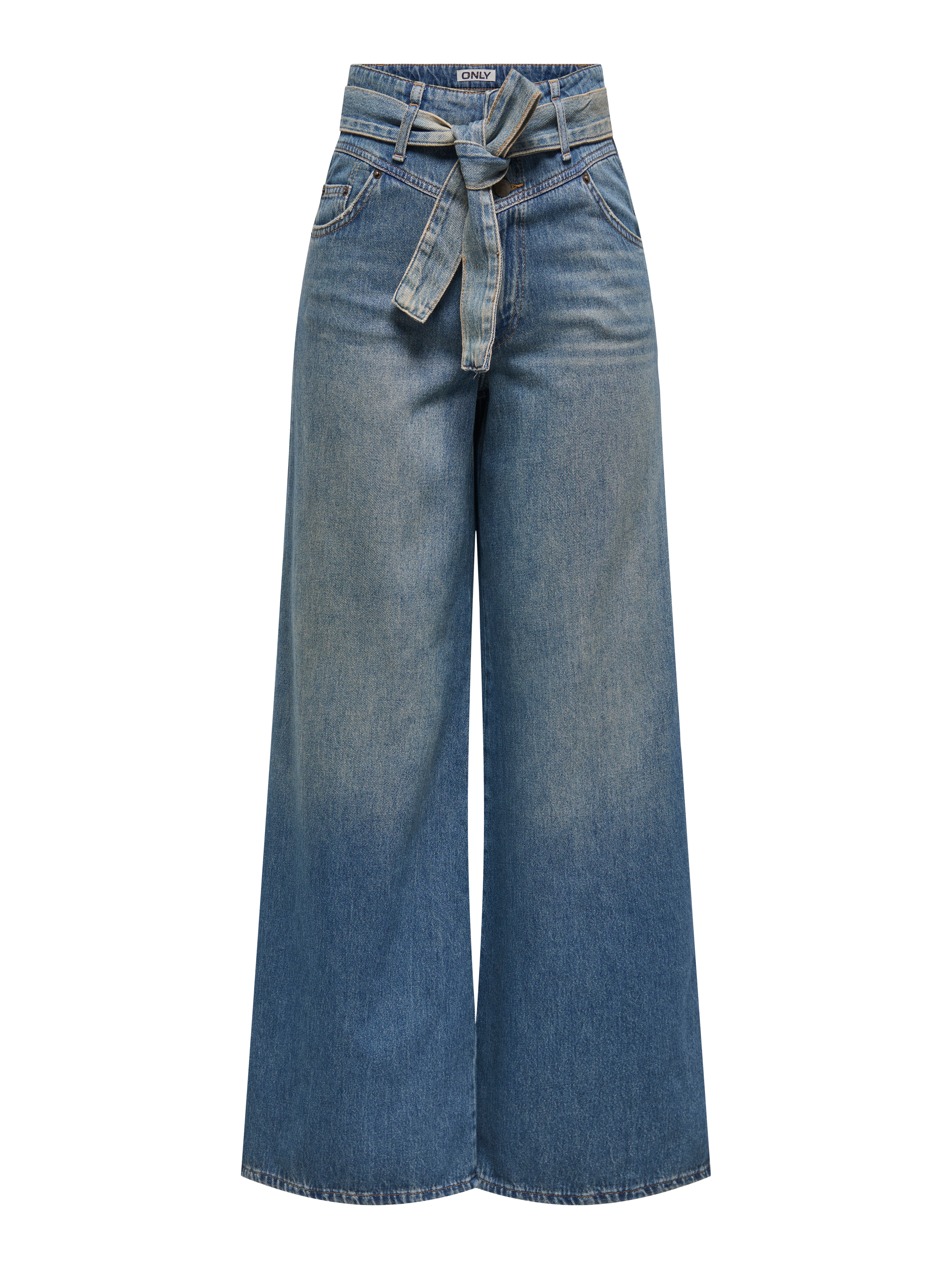 ONLJOELLE Hohe Taille Weiter Beinschnitt Jeans Medium Blue Denim