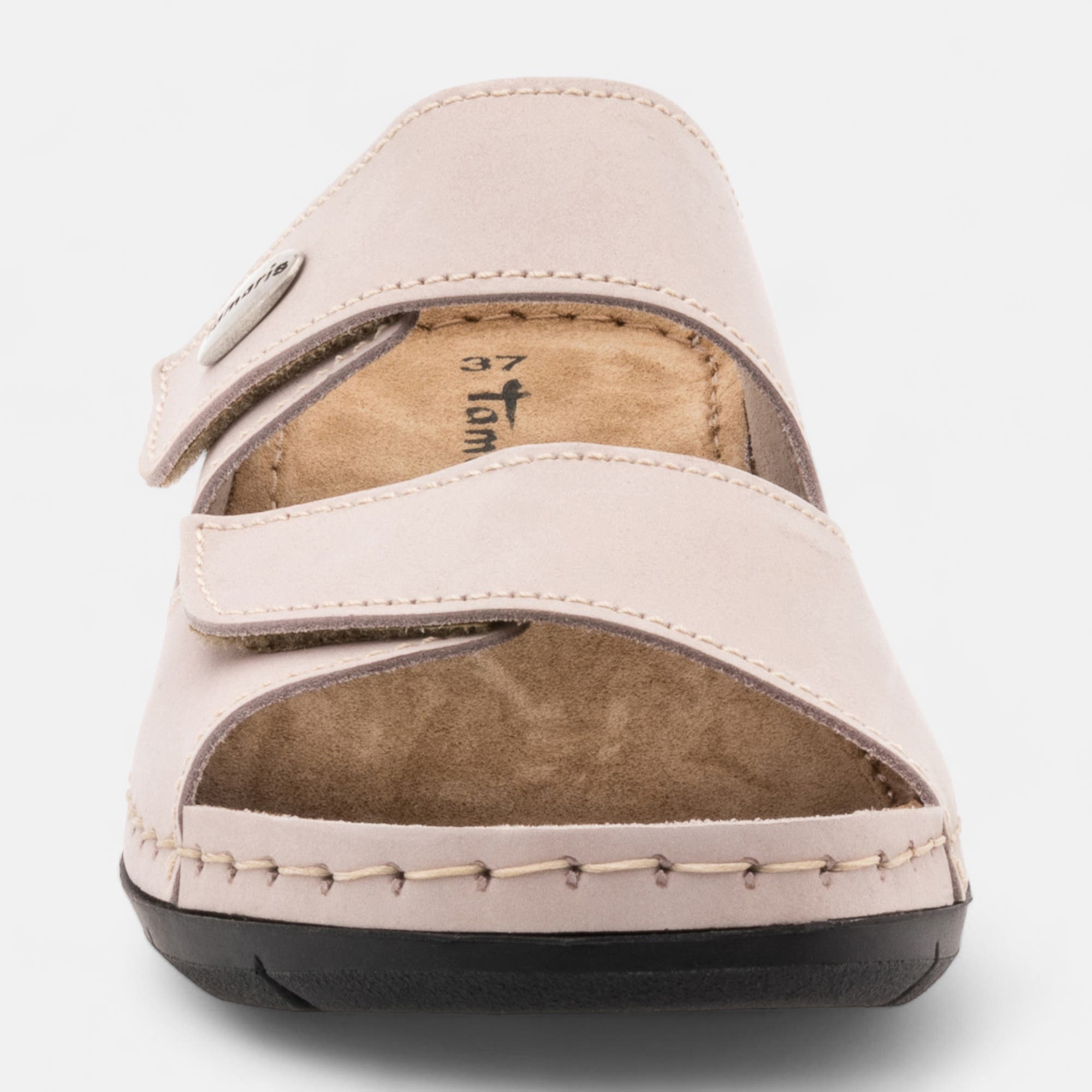 Chaussures confort paramédical Femme en cuir rose