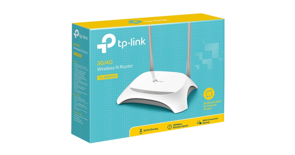 TP-LinkTL-MR3420 router  (Wit/zwart, 3G Ready, Retail)
