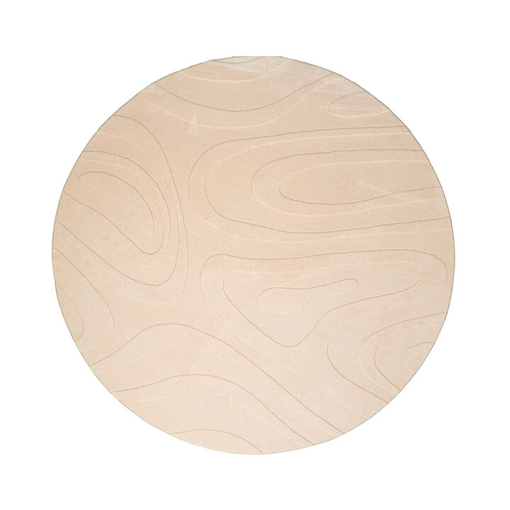Rond Scandinavisch vloerkleed - Charm Shapes Beige