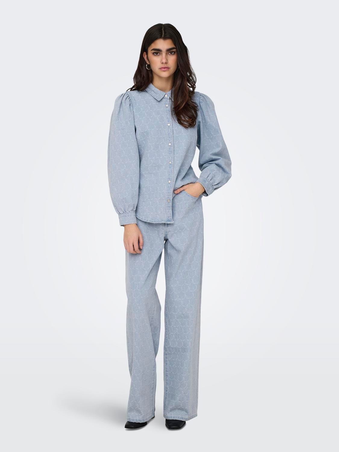 ONLHOPE-ELIZA Weiter Beinschnitt Jeans Light Blue Denim