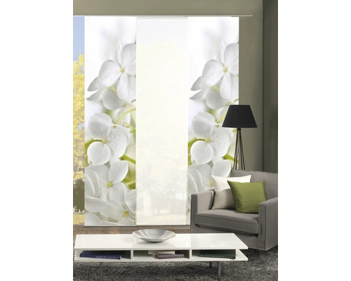 Schuifgordijnset van 3 Padua wit 60x245 cm