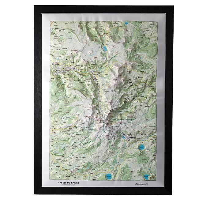 CARTE EN RELIEF MASSIF DU SANCY ETE