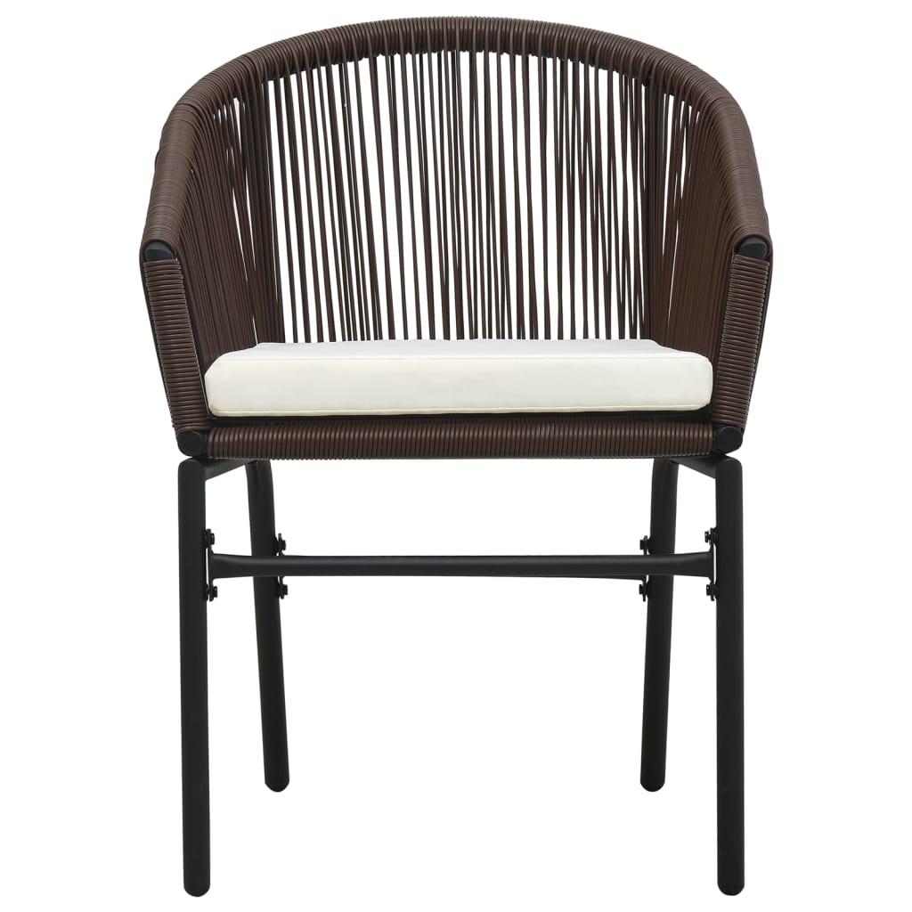 Ensemble de salle à manger de jardin meuble extérieur 5 pièces marron