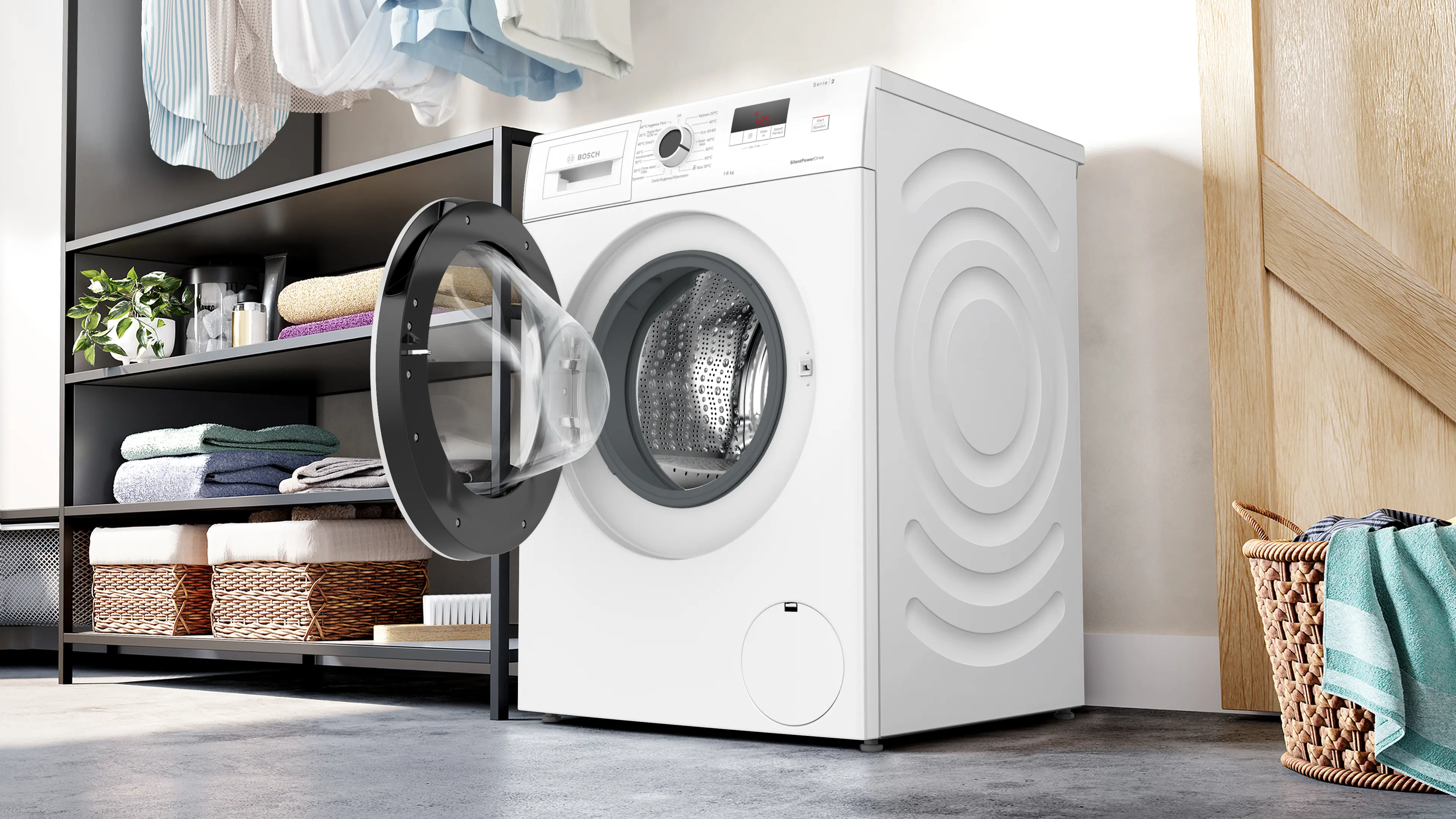 Serie 2 Wasmachine, voorlader 8 kg max. 1400 rpm