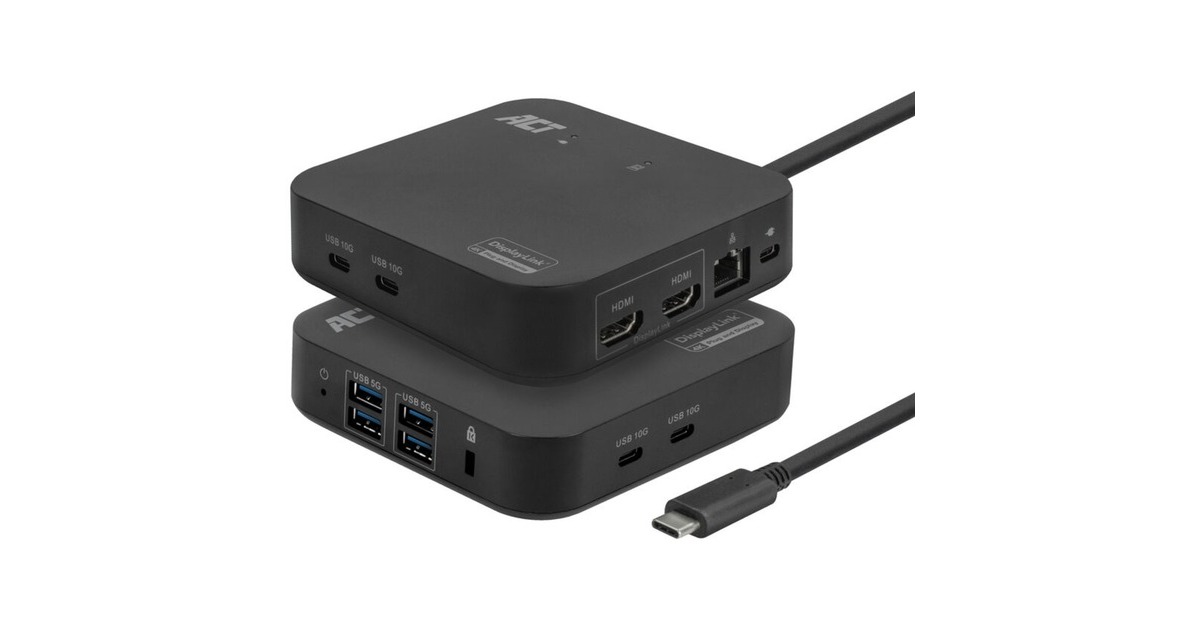 ACT ConnectivityUSB-C Docking Station AC7150  (Zwart)