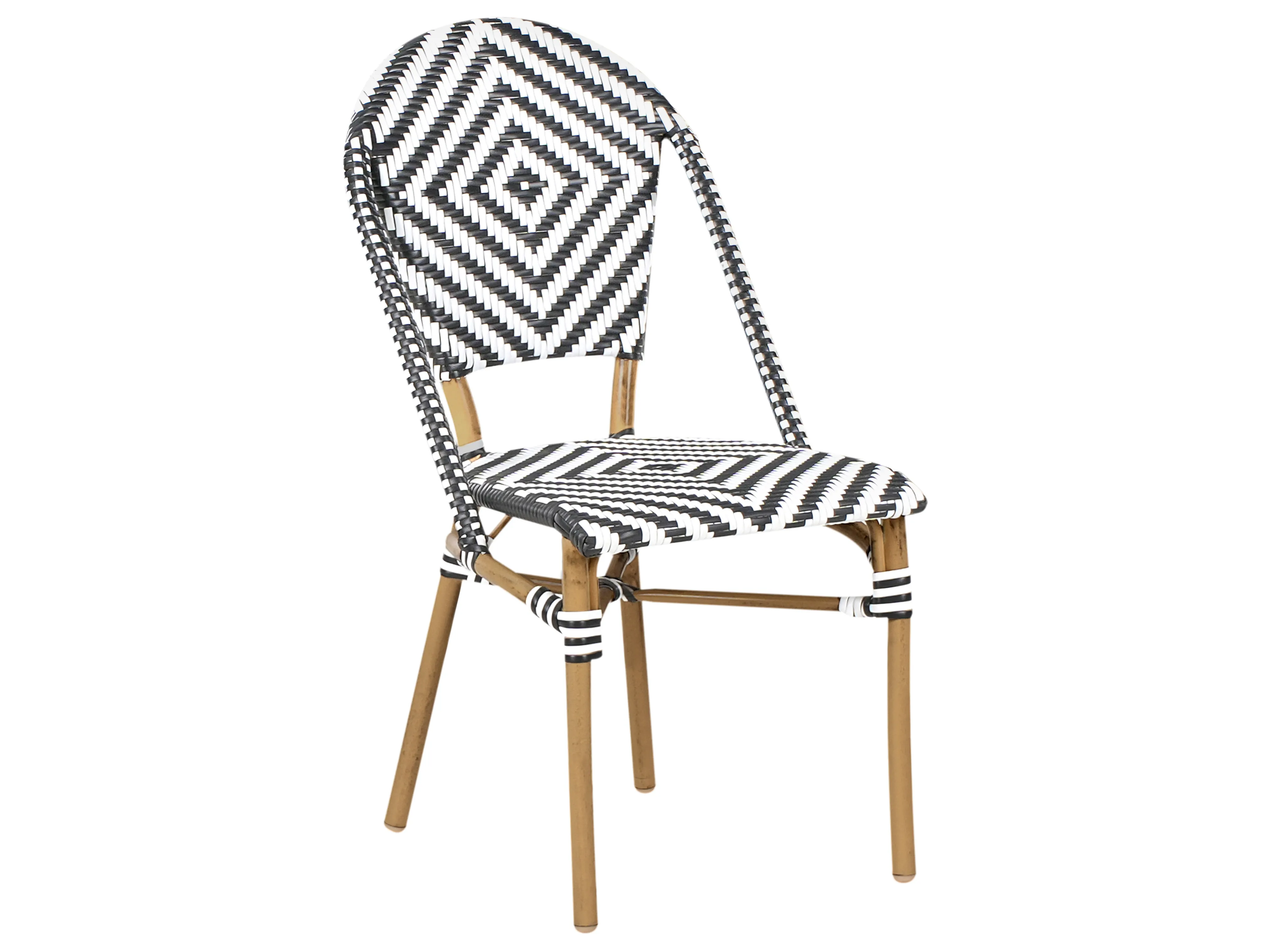 Tuinset 4-zits RIFREDDO PE rotan Zwart/wit