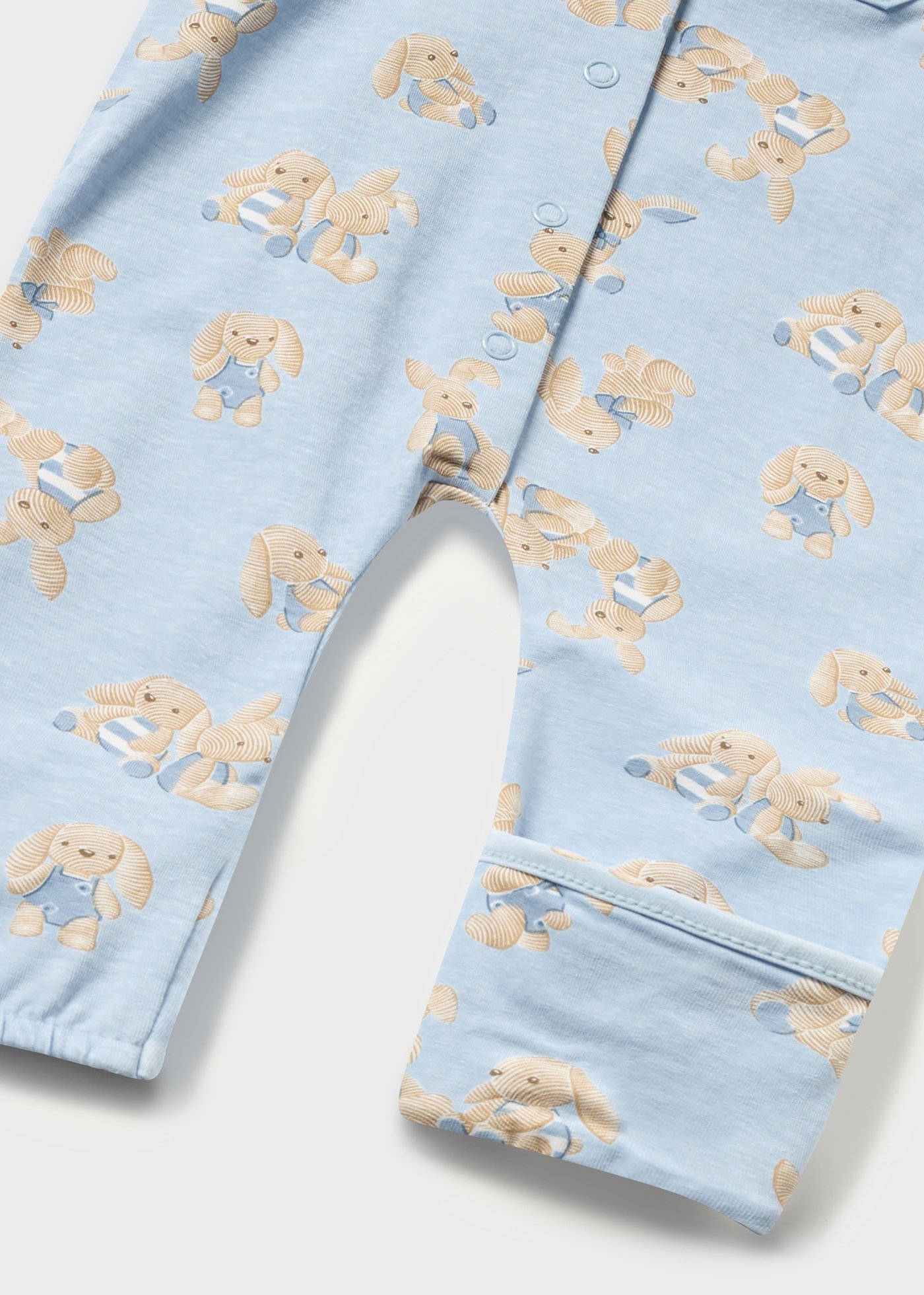 Macacão longo estampado Better Cotton para recém-nascidos, rosa.