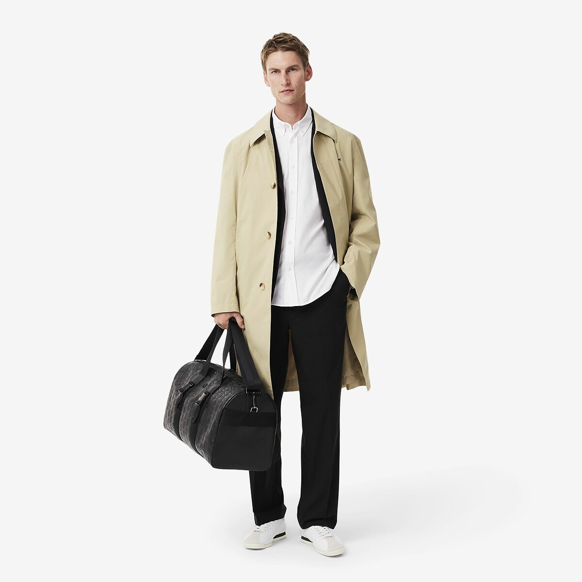 LACOSTE<br>Camisa de corte regular em algodão premium liso