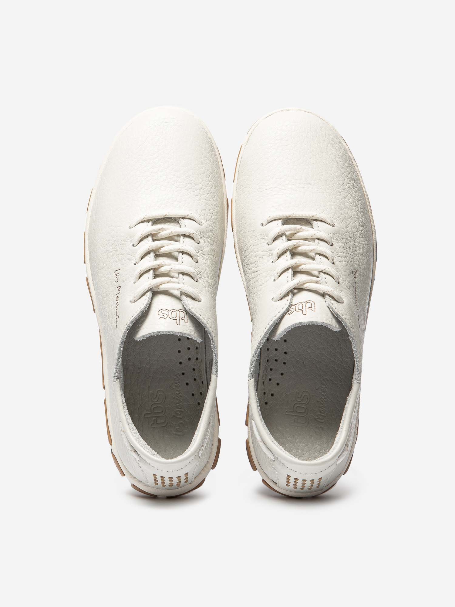 Tennis Femme Confort Cuir Blanc