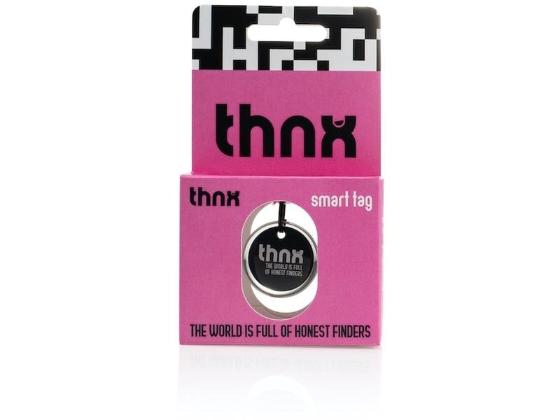 thnxtags thnx tag S Schwarz Smart Tag mit kostenloser und benutzerfreundlicher App