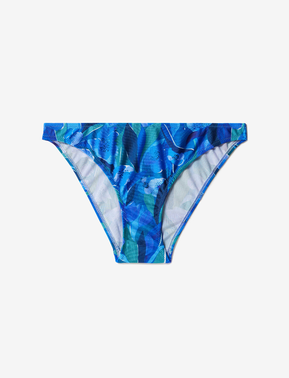 Culotte de bain taille basse - fleurs festival marine