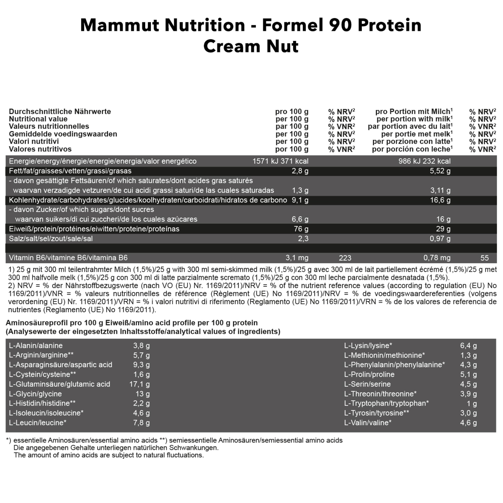 Formel 90 Protein - 3000g - Sahne-Nuss