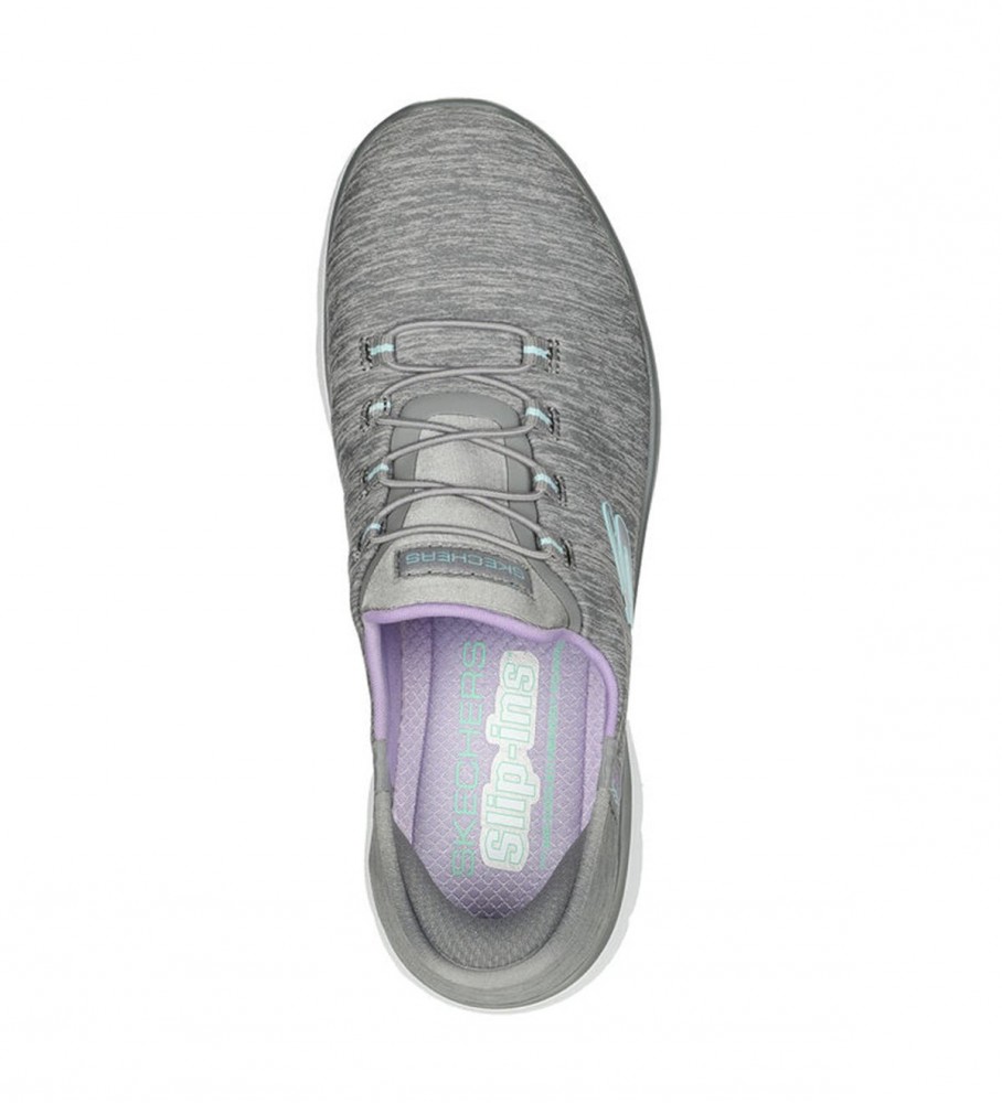 Tênis Skechers Heathered Mesh Bungee Cinza