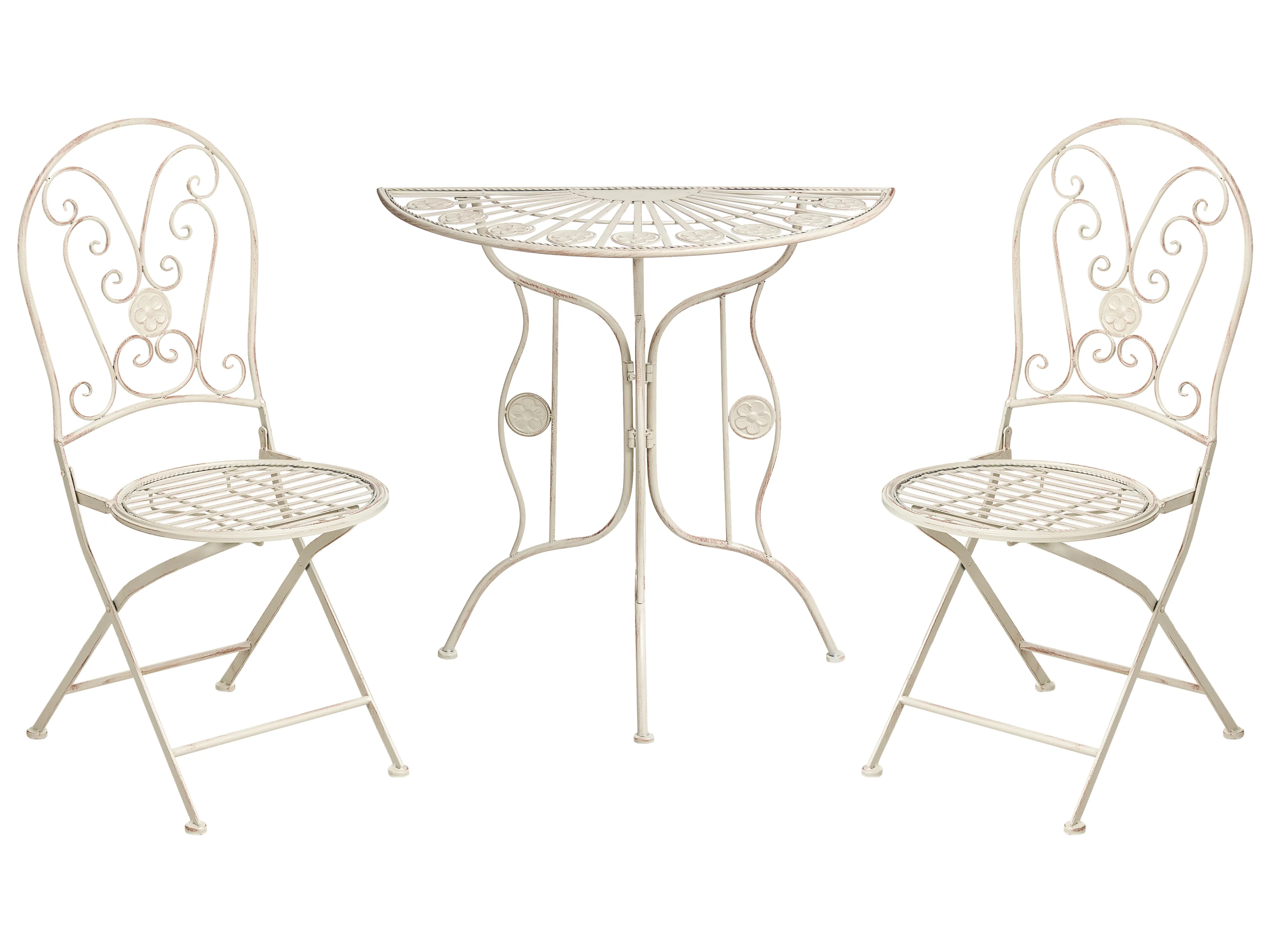 Bistroset inklapbaar COGGIA Metaal Lichtbeige