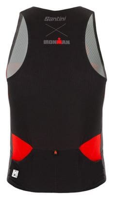 Maillot Sans Manches Santini X Ironman Audax Aero Noir / Rouge