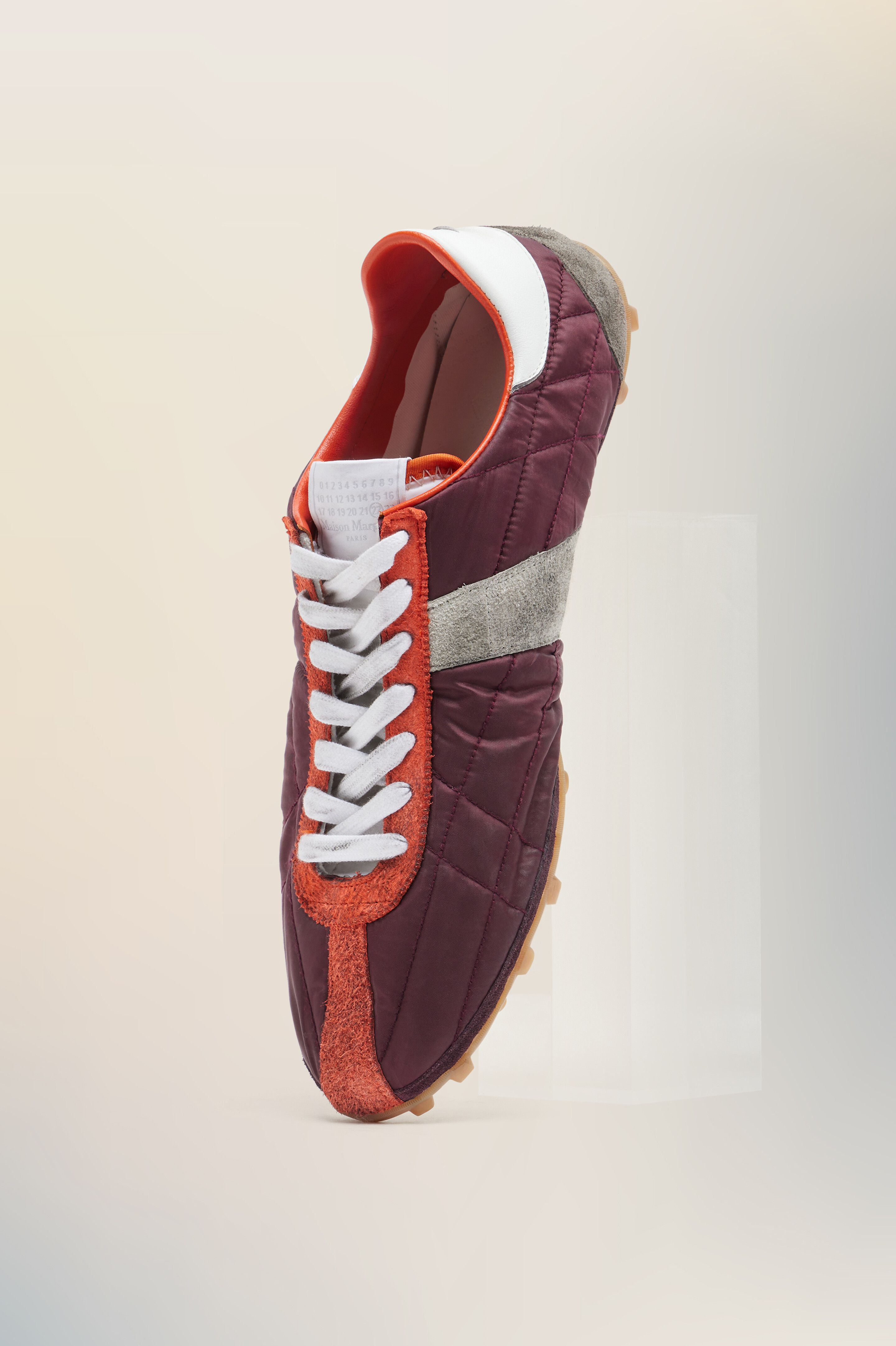 Sprinters gris pour femme Rouge et blanc