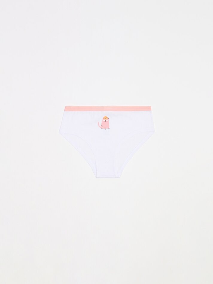 Pacote com 7 calcinhas hipster estampadas - Cores variadas