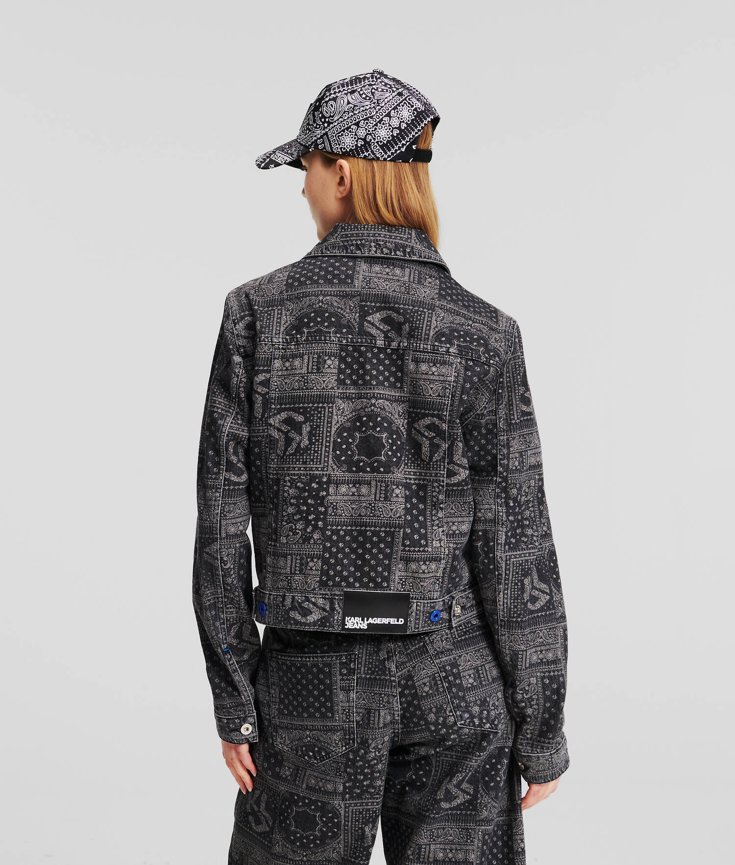 BLOUSON EN DENIM À IMPRIMÉ BANDANA KLJ