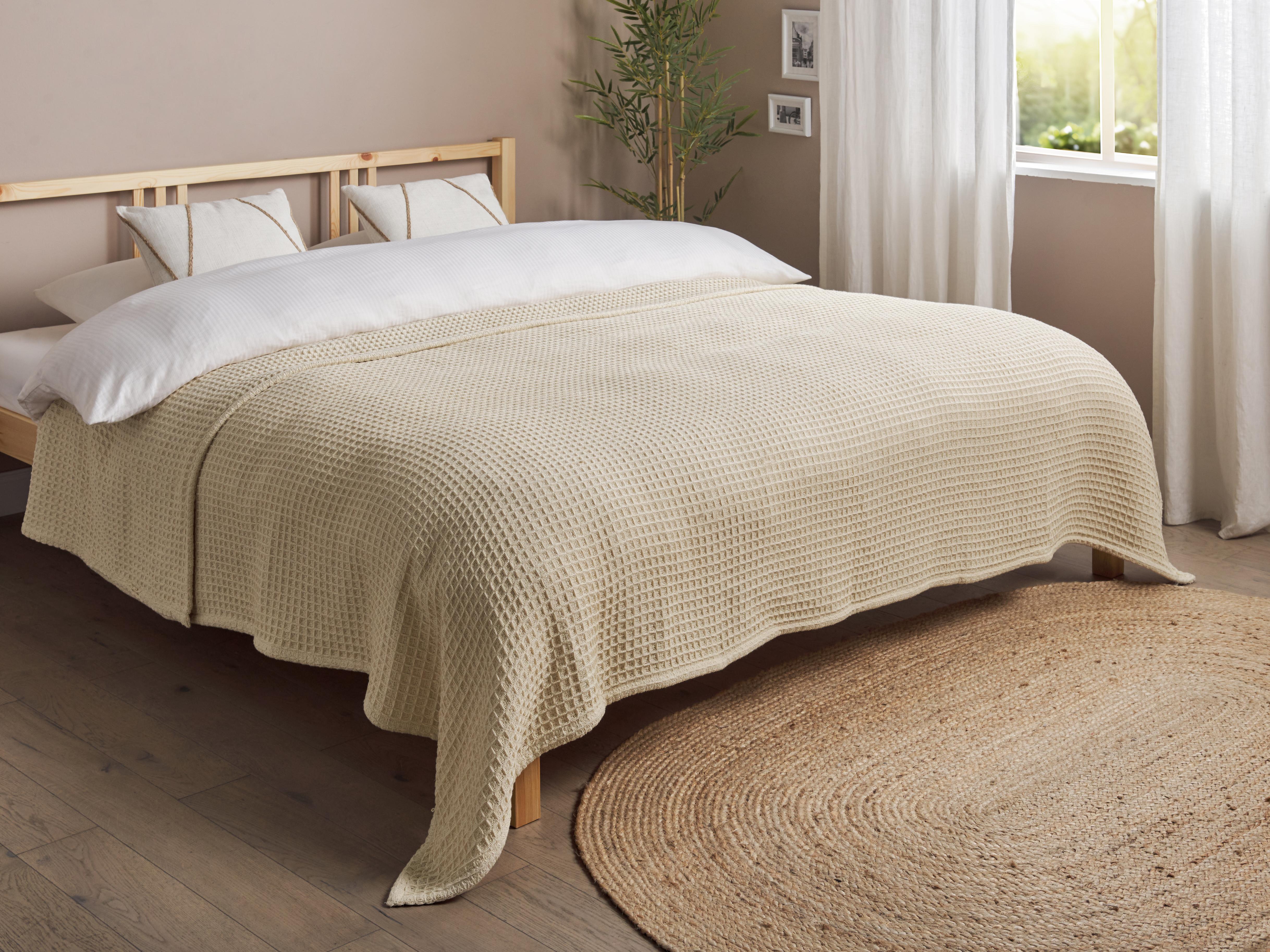 Sprei CHAGYL Katoen 220 x 240 cm Beige