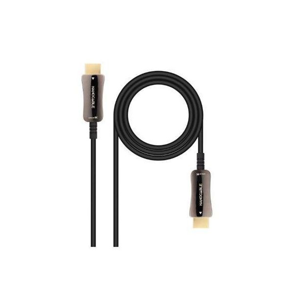 Nanocable Cabo HDMI 2.1 AOC 8K HDMI Macho - HDMI Macho 20m Black