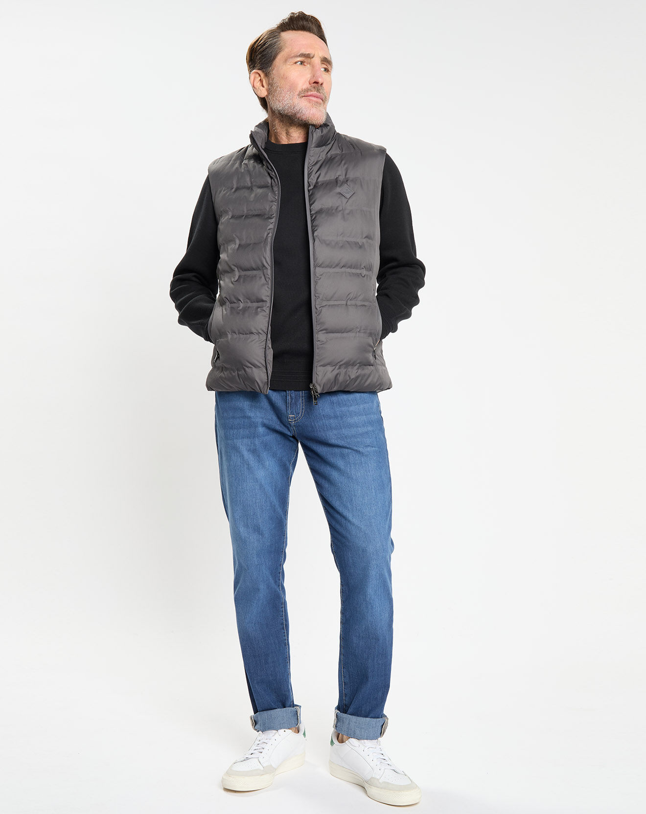 Hackett London Doudoune sans manches gris foncé