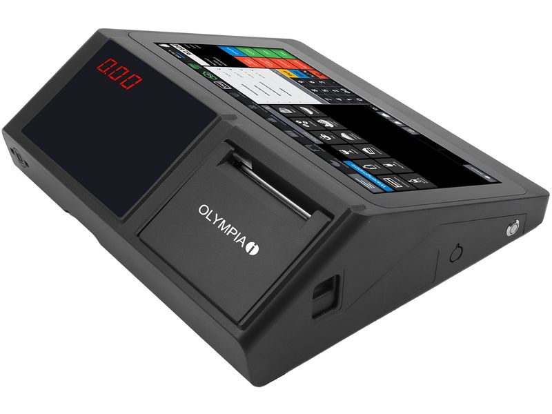 Olympia Registrierkasse T110 Schwarz Registrierkasse mit 80 mm Thermodrucker