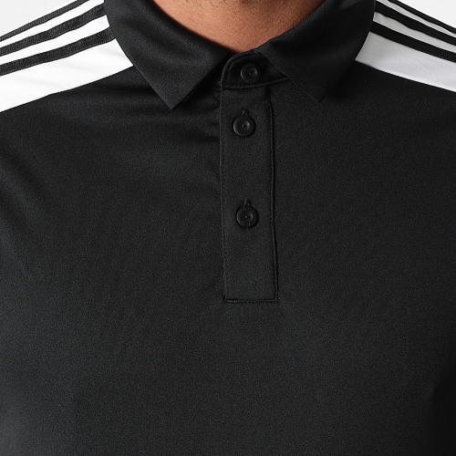 Polo Manches Courtes A Bandes Squad 21 GK9556 Noir
