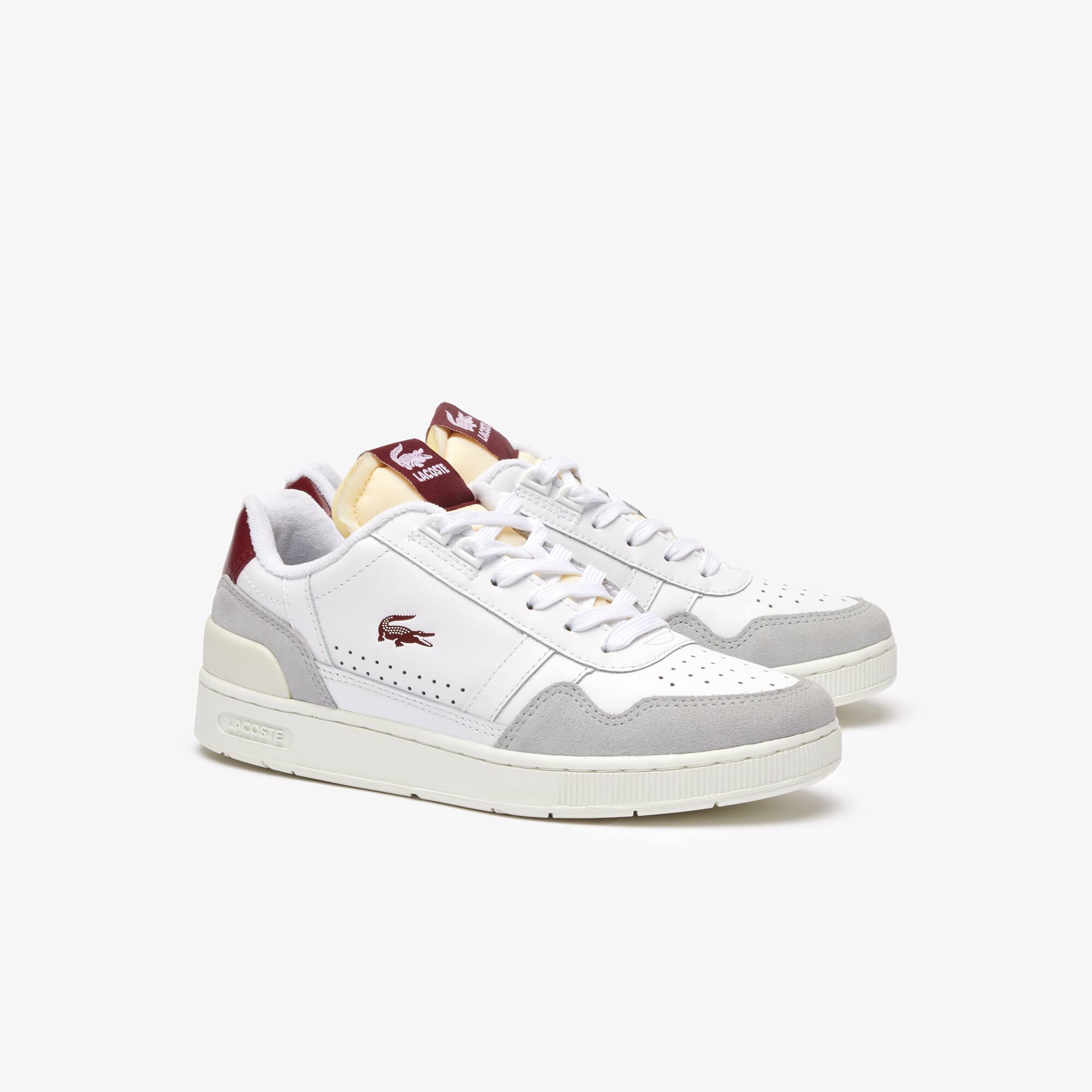 Sneakers T-Clip femme avec détails en cuir Sneakers - Blanc - Lacoste - Femme