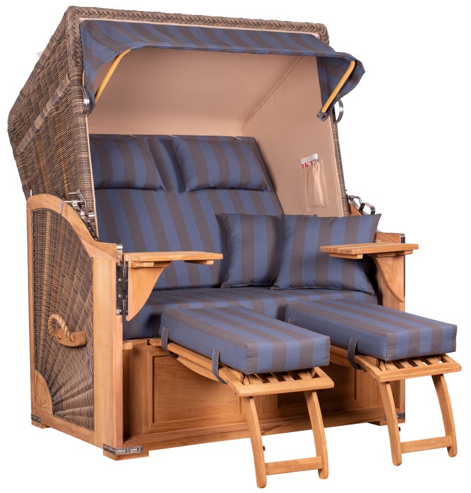 Strandstoel Nordstrand Teak PE grijs Design 582
