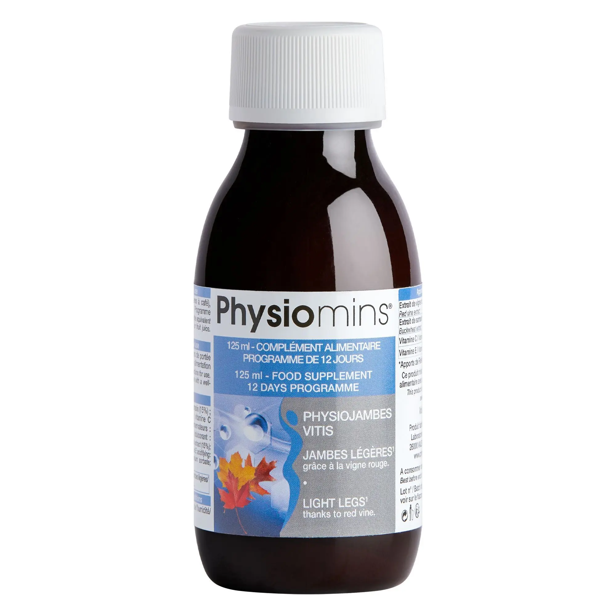 Physiomins - Physiojambes vitis Sensation jambes légères- Complément alimentaire