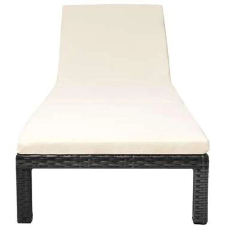 vidaXL - Ligbed - Zwart - Poly rattan